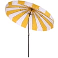 thumbnail image 3 of Safavieh Outdoor Buti 9ft Crank Umbrella, Yellow Stripe, 3 of 8