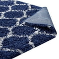 thumbnail image 5 of Modway Solvea 5' x 8' Moroccan Trellis Shag Area Rug in Navy and Ivory, 5 of 7