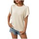 thumbnail image 1 of Usted Es Más Que un Puntaje de Prueba Capa de Camisa de Manga Corta con Ruffles, Estampado Cuello Redondo Blusa Casual, 1 of 5