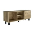 thumbnail image 7 of Modern Light Oak TV Stand for Up to 43" TVs Space-Saving Design, Dual Shelves, 1 Cabinet, Decor Display, Contemporary Home Interior, 7 of 7