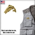 thumbnail image 5 of Rainbow Trout Leaping, Gold Plated. Fish, Fishing, Hat, Lapel, Pin, Brooch, Creative Pewter Designs, Handmade in USA, Over 200 Fish Designs Available., 5 of 5