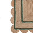 thumbnail image 2 of Scallop Pattern Jute Bohemian Area Rug (Green, 9'x12'), 2 of 2