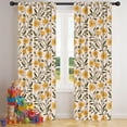thumbnail image 5 of Blackout Kids Curtains,Yellow Green Leaf Flower Pattern Childrens Insulated Curtains Set Of 2,Bedroom Essentials,Toddler Room Decor 42"x84", 5 of 5
