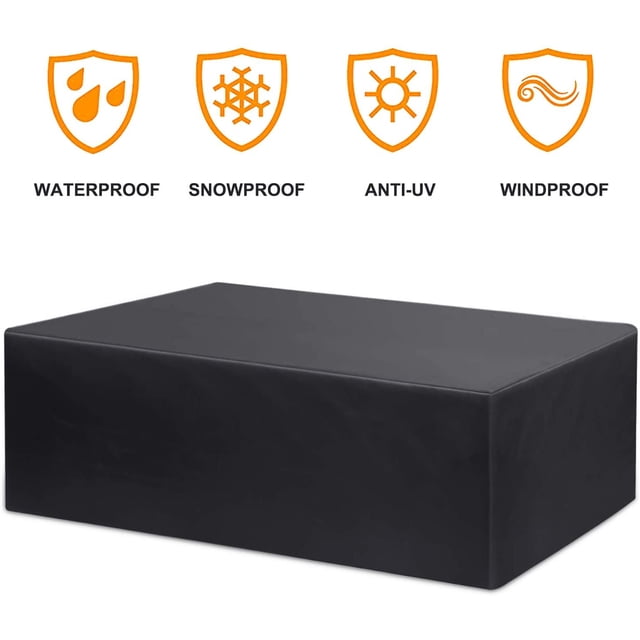 Housse de Mobilier d'Extérieur Imperméable pour Table de Jardin, Housse de Protection pour Zone d'Assise de Mobilier d'Extérieur, Capuche Respirante, Assise d'Extérieur, Meubles de Jardin, Tables et Ensembles de Meubles - 180*120*74 cm