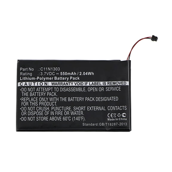 Batteries N Accessories BNA-WB-P16287 Tablet Battery - Li-Pol, 3.7V, 550mAh, Ultra High Capacity - Replacement for Asus C11N1303 Battery