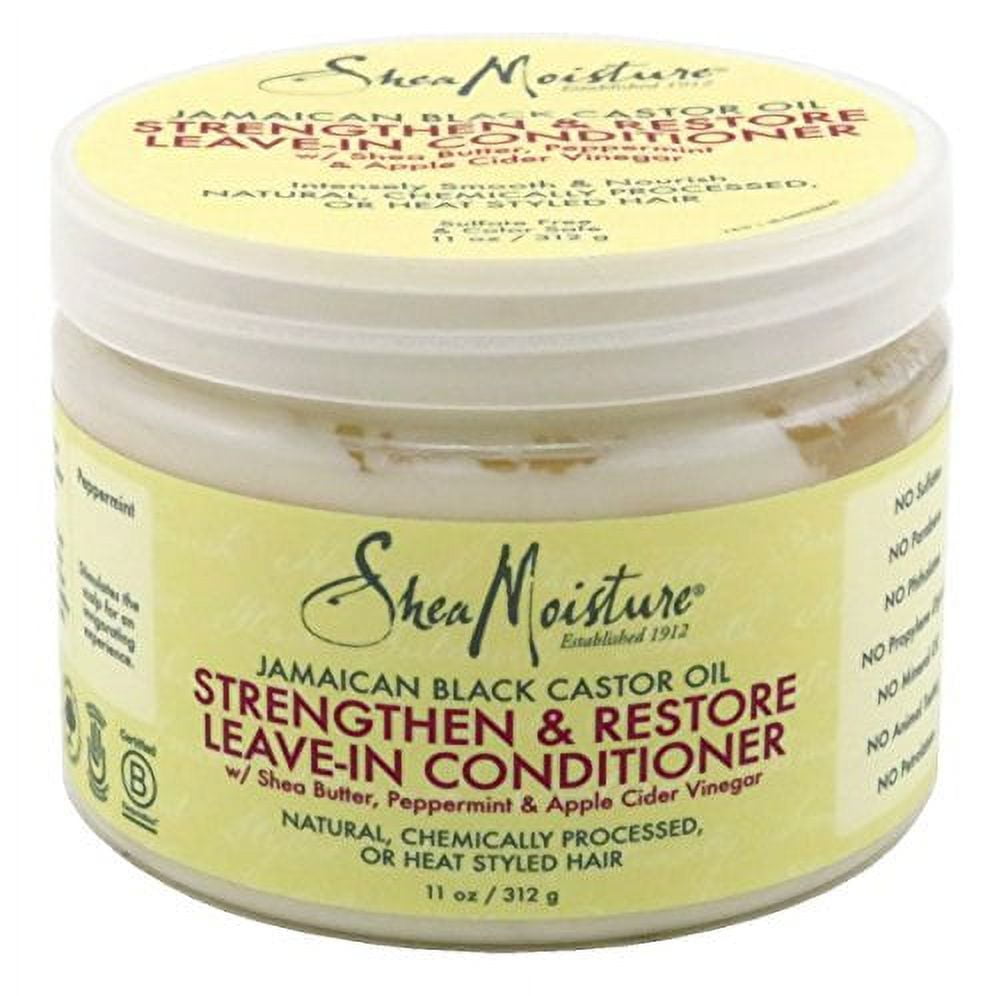 Shea Moisture Jamaican Black Castor Oil Strengthen & Restore Leave-In Conditioner 11 oz (Pack of 3)
