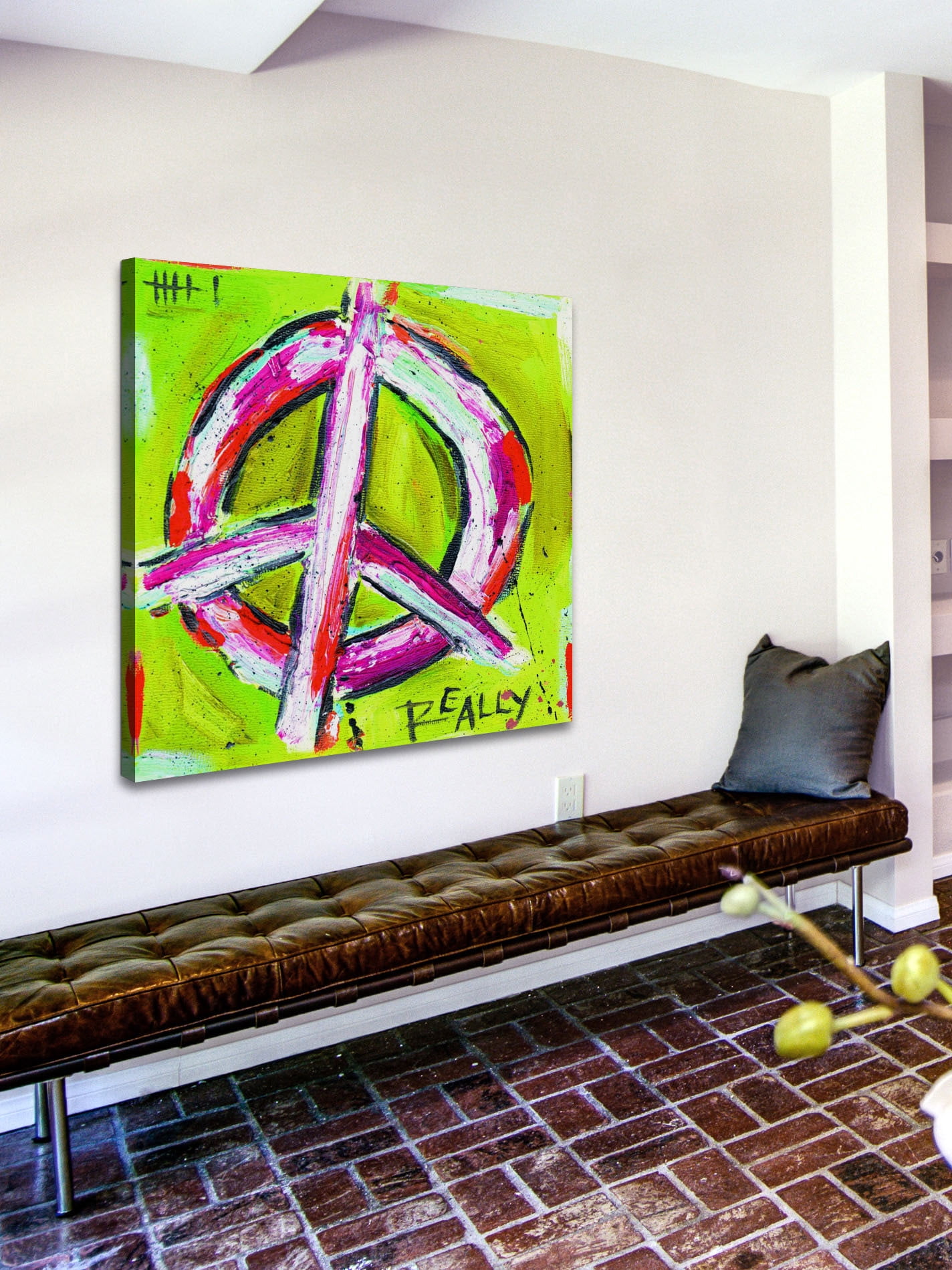 Marmont Hill "Peace Really" by Tori Campisi Painting Print on Canvas