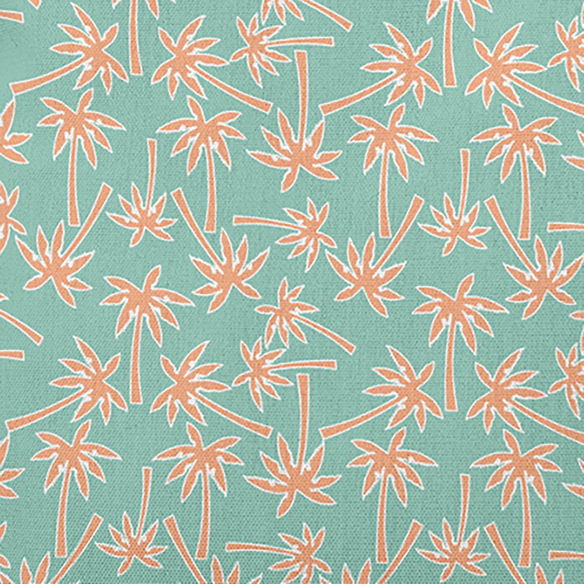 20" x 20" Simply Daisy Palm Tree Pattern Polyester Accent Pillow, Spring Green Qty 1