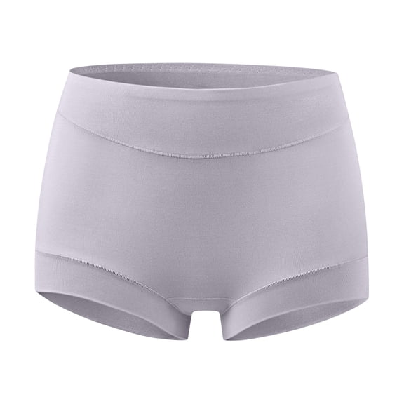 Lumtrix Women's Cotton Boyshorts Underwear High Waisted Full Coverage Soft Briefs Stretch Panties Light Purple XL