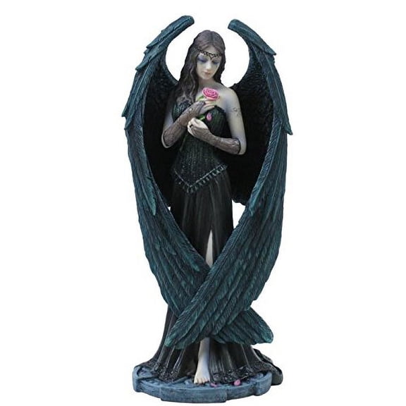 8.75 Inch Fantasy Figure Tattooed Fallen Angel Rose Objet D'Art Gift