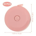 thumbnail image 2 of COOPHYA 10Pcs Mini Tape Measure Assorted Color Round Flexible Body Measurement Measuring Tool for Friends 5x5x1cm, 2 of 8
