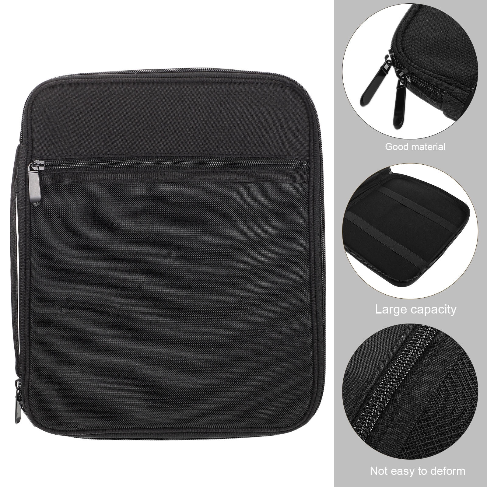 TABLZONE Black Polyester Protective Organizer for Smartwatch Bands, Portable Watch Band Storage Case with Design