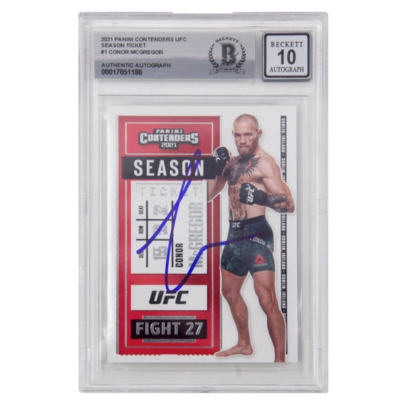 Conor McGregor Signed 2021 Panini Chronicle UFC Season Ticket – BGS 10 Autograph