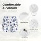 thumbnail image 4 of Balery blue Snowflake Prints Pantalones cortos deportivos para mujer con forro y dos bolsillos, elásticos, para entrenamiento, gimnasio, yoga-Small, 4 of 7