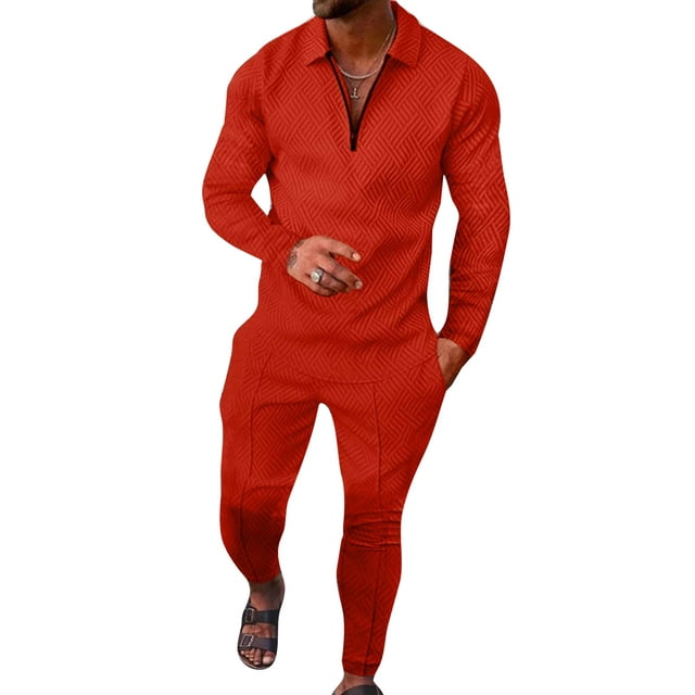 Innerwin Jogger Sets 2 Pcs Mens Tracksuit Set Sports Two Pieces Casual Sweatshirts+Pant Outfits HCXTZ-8 S