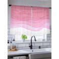 thumbnail image 5 of Sheer Curtains 54 Inch Length 2 Panels Set for Kitchen, Ombre Waves Semi Sheer Curtains for Windows, Abstract Art Gradient Pink Modern Voile Window Treatments Rod Pocket Curtain, 5 of 7