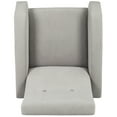 thumbnail image 4 of SAFAVIEH Aida Velvet Retro Mid-Century Accent Chair Grey, 4 of 7
