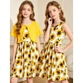thumbnail image 4 of Lanbubble Girls Dresses Sleeveless Summer Dress with Cardigan for Kids Casual, 9-10 Years, 4 of 6