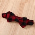 thumbnail image 6 of SYNPOS Infant Baby Girls Romper Set T-shirt Tops Ruffle Sleeve Plaid Romper with Bowknot Hairband Outfit 0-18 Months, 6 of 10