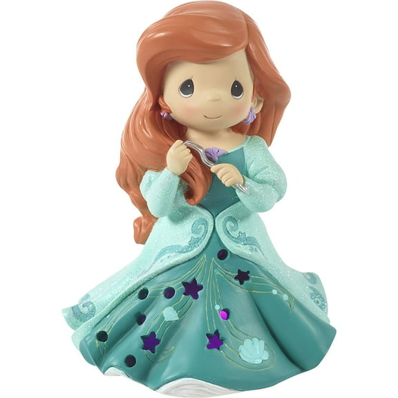 Precious Moments Disney Showcase Ariel LED Cutout Dress Musical, Resin, 1 Each