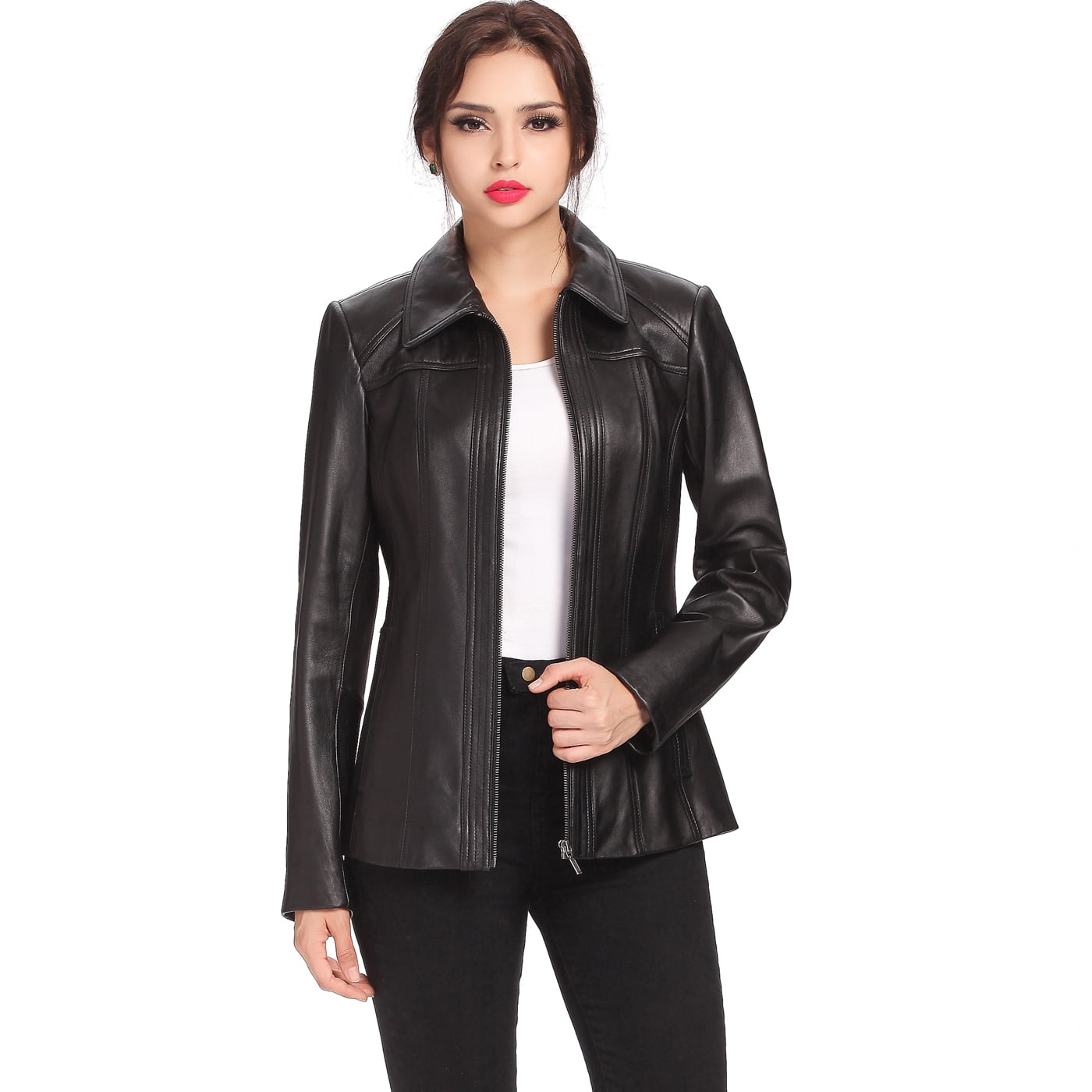 BGSD - BGSD Women's Ellen Lambskin Leather Jacket (Regular & Plus Size ...