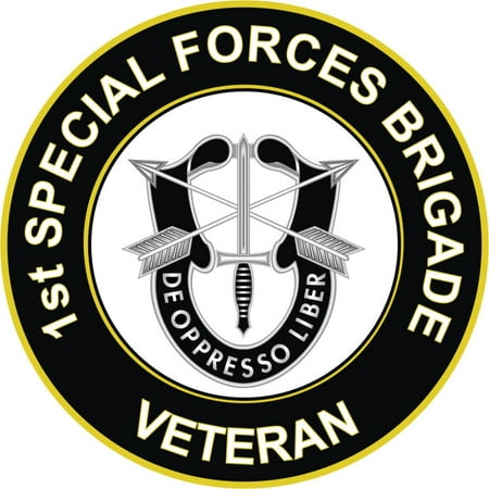 3.8 Inch U.S. Army 1st Special Forces Brigade Unit Crest Veteran Sticker