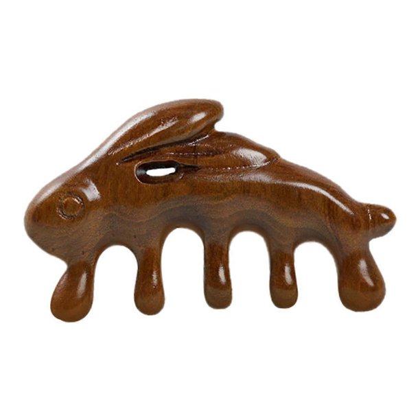 Wooden Scalp Massage Comb Fine Tooth Sandalwood Hair Comb Ergonomic Grip for Women Relaxation
