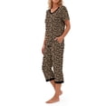 thumbnail image 3 of Weekease Printed Two Piece Pajama Sets for Women V Neck Short Sleeve Tops and Capri Casual Summer Sleepwear, 3 of 7