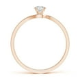 thumbnail image 2 of ANGARA Natural Solitaire Diamond Bypass Engagement Ring in 14K Rose Gold for Women (Size-4.1mm| Color-H| Clarity-SI2) | April Birthstone, Anniversary, Jewelry Gift for Women | Natural Diamond Ring, 2 of 9