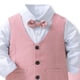 thumbnail image 3 of Conjunto de camisa de manga larga con cuello vuelto para niños, color liso, para banquetes y fiestas, con cuello vuelto y pantalones de traje, conjunto de tres piezas para niños, poliéster., 3 of 8