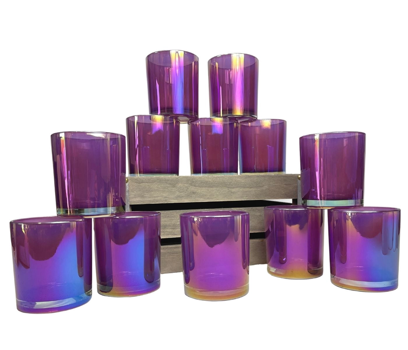 14 oz. Havana Iridescent Pixie Empty Candle making Jar candle vessels for DIY candle-making projects (Box of 12) FREE SHIPPING