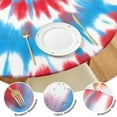 thumbnail image 4 of Colorful Tie Dye Mandala Pattern Round Fitted Tablecloth with Elastic Edge,Dining Table Cover Waterproof,Outdoor Round Tablecloth for Camping,Dining,Indoor and Outdoor, 4 of 7