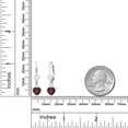 thumbnail image 3 of Gem Stone King 1.44 Ct Heart Shape Red Rhodolite Garnet 925 Sterling Silver Earrings, 3 of 3