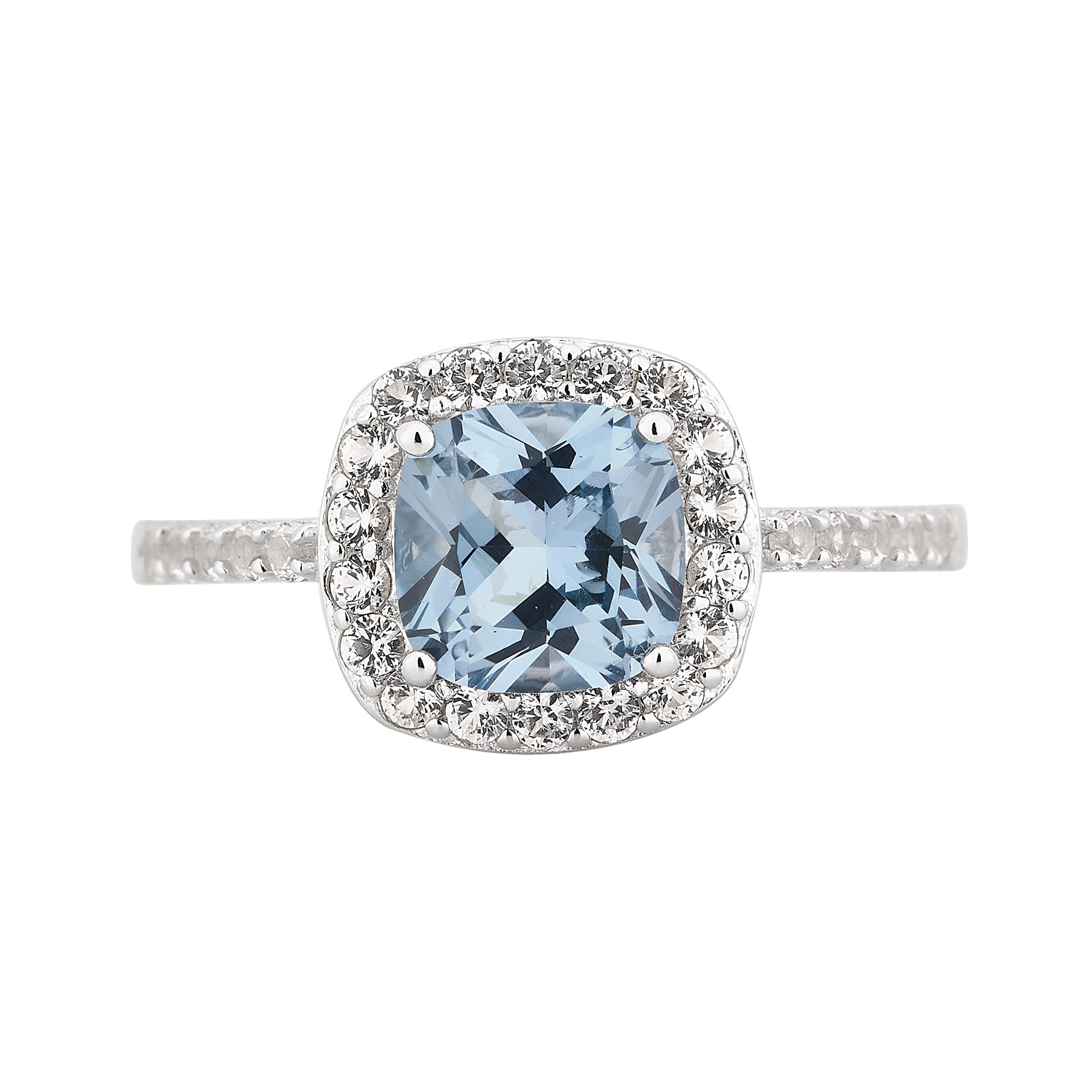 Diamond Accent, Created Blue Topaz & White Sapphire Sterling Silver 3 Piece Jewelry Set