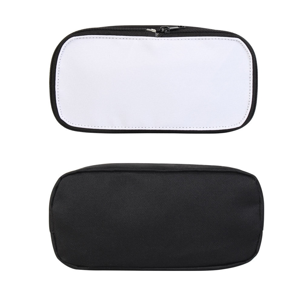 10Pcs Sublimation Blanks Pencil Case Bags,Travel Makeup Bag Organizer Make Up Bag Removable Lid Design Subliamtion Blank Makeup Bag（black)
