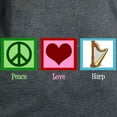thumbnail image 3 of CafePress - Peace Love Harp Women's Classic T Shirt - Women's Traditional Fit Dark T-Shirt, 3 of 4