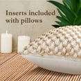 thumbnail image 6 of Boho Living Jada 20"x20" White Decorative Pillow (Set of 2), 6 of 8