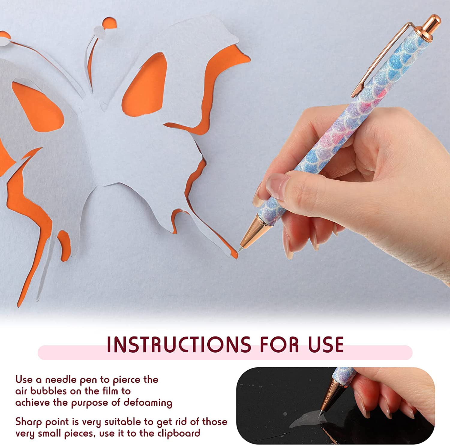 Craft Weeding Pen Portable Vinyl Weeding Pen Kit With LED Light