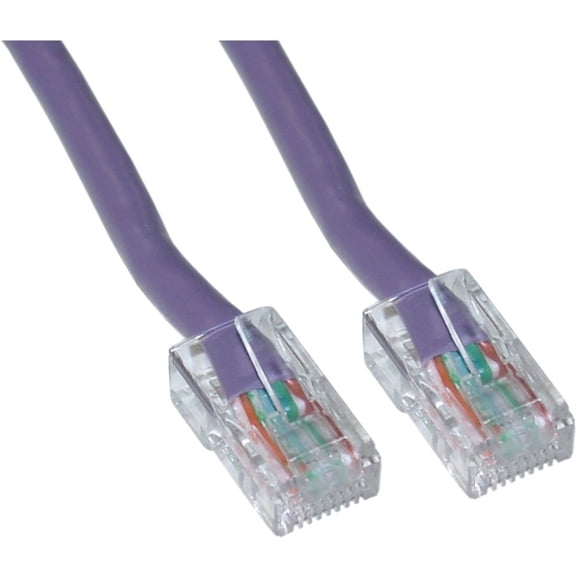 CableWholesale's Cat6 Purple Ethernet Patch Cable, Bootless, 7 foot