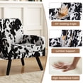 thumbnail image 2 of LOGYAT Mid-Century Modern Accent Chair, Living Room Armchair, Dual Armrests, 496LB Capacity, Comfy Wide Seat, Single Sofa Reading Chair for Bedroom, Cow Pattern, 2 of 5