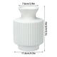 thumbnail image 3 of Jarrón de rayas de boca plana y fondo redondo de 1,2 l | Florero de plástico | Estilo romano europeo | Jarrón decorativo blanco para decoración del hogar, 3 of 6