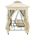 thumbnail image 3 of vidaXL Chaise Balançoire Gazebo Crème Blanc, 3 of 4