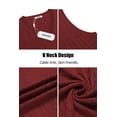 thumbnail image 5 of COOFANDY Men's Sweater Vest V Neck Slim Fit Cable Knitted Sleeveless Pullover Sweater Burgundy, 5 of 6
