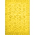 thumbnail image 1 of Ahgly Company Machine Washable Indoor Rectangle Oriental Yellow Traditional Area Rugs, 8' x 12', 1 of 4