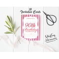 thumbnail image 3 of Darling Souvenir White Birthday Invitation Card Printable Elegant Fill or Write In Blank Party Invites 28 Pcs 5 x 7 Inches, 3 of 5