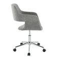 thumbnail image 4 of LumiSource Chrome Metal, Grey Fabric Margarite Task Chair, 4 of 6