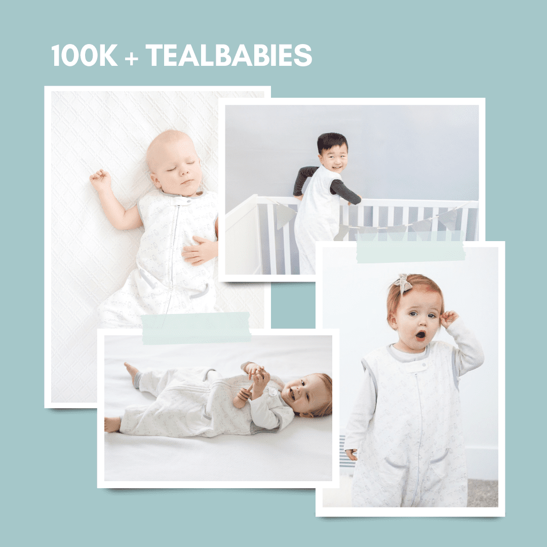 Tealbee Dreamsuit - Bamboo Sleep Sack with Legs - (1.2 Tog) Love Milk 12m-2t