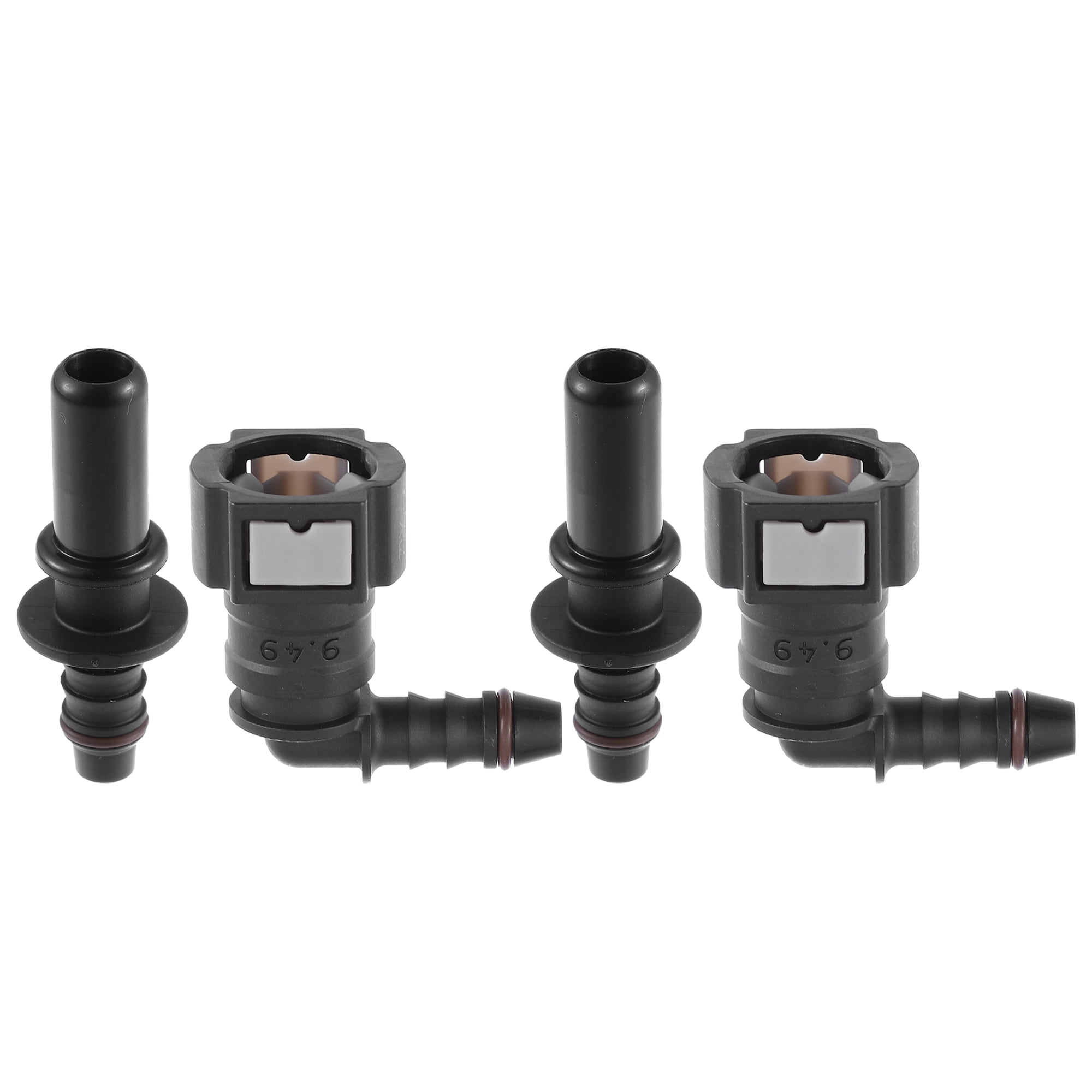 Unique Bargains 3/8 9.49mm SAE to 5/16 8mm 90 Degree Fuel Line Hose