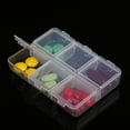 thumbnail image 2 of Ludlz 2pcs Pill Organizer Case, Clear Braille 6 Cells Pill Medicine Drug Storage Case Plastic Box Portable Weekly Pill Box for Vitamin and Supplement Holder, 2 of 7