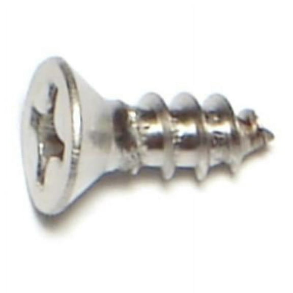 #6 x 3/8" 18-8 Stainless Phillips Flat Sheet Metal Screws SMSFSS-133 (100 pcs.)